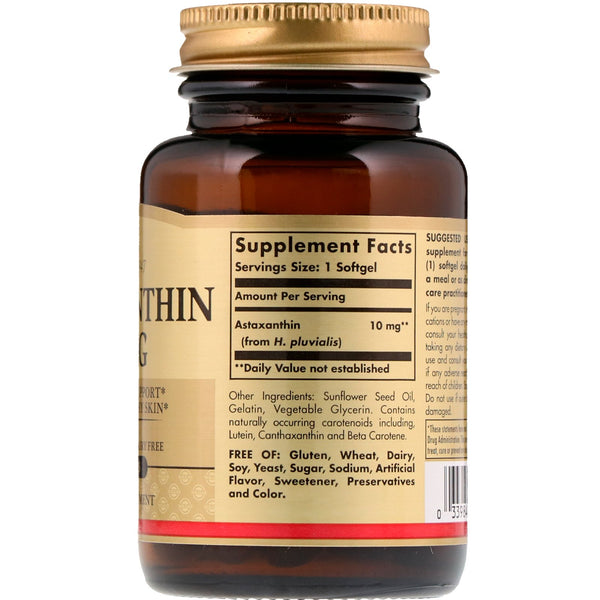 Solgar, Astaxanthin, 10 mg, 30 Softgels - The Supplement Shop