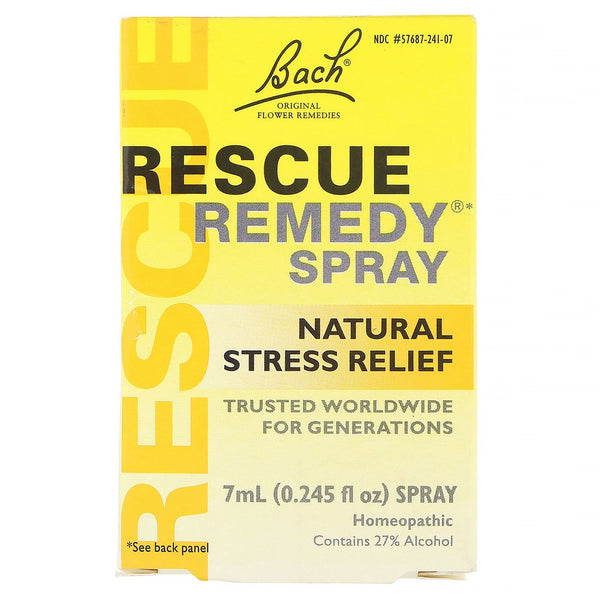 Bach, Original Flower Remedies, Rescue Remedy, Natural Stress Relief Spray, 0.245 fl oz (7 ml) - The Supplement Shop