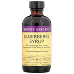 Honey Gardens, Elderberry Syrup with Apitherapy Raw Honey, Propolis and Elderberries, 4 fl oz (120 ml) - The Supplement Shop