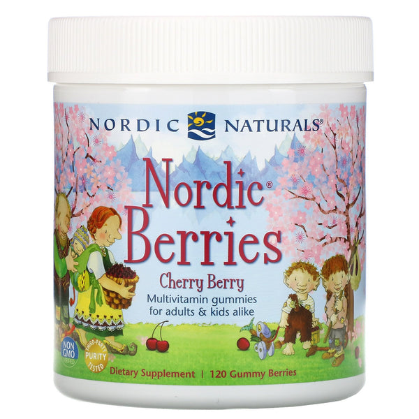 Nordic Naturals, Nordic Berries, Cherry Berry, 120 Gummy Berries - The Supplement Shop