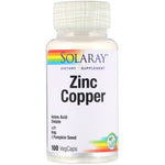Solaray, Zinc Copper, 100 VegCaps - The Supplement Shop