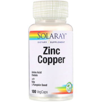 Solaray, Zinc Copper, 100 VegCaps