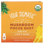 Four Sigmatic, Mushroom Focus Shot, Pineapple, 6 Bottles, 2.5 fl oz (74 ml) Each - The Supplement Shop