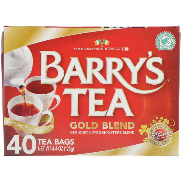 Barry's Tea, Gold Blend, 40 Tea Bags, 4.4 oz (125 g) - The Supplement Shop