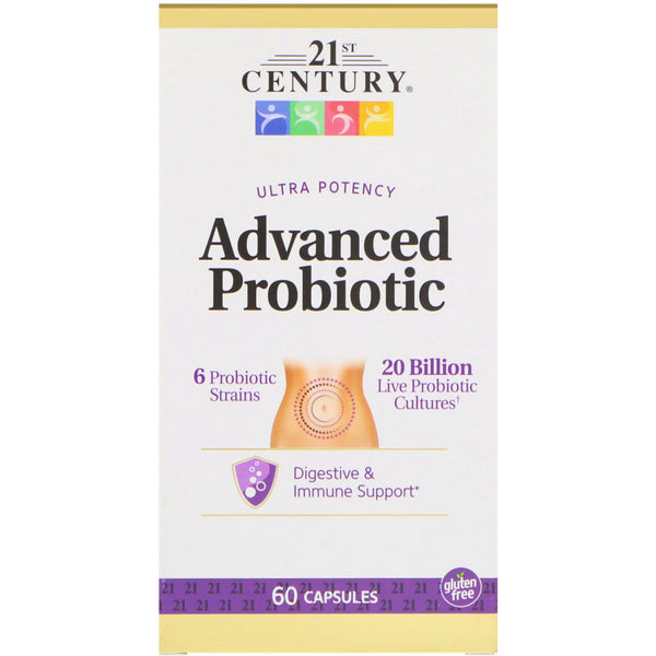 21st Century, Advanced Probiotic, Ultra Potency, 60 Capsules - The Supplement Shop