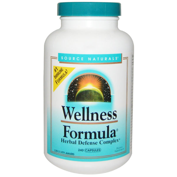 Source Naturals, Wellness Formula, Herbal Defense Complex, 240 Capsules - The Supplement Shop