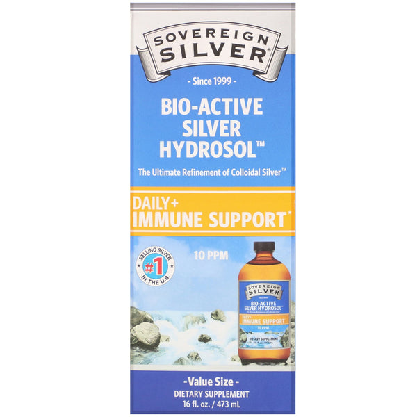 Sovereign Silver, Bio-Active Silver Hydrosol, 10 ppm, 16 fl oz (473 ml) - The Supplement Shop