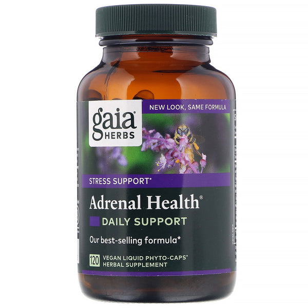 Gaia Herbs, Adrenal Health, Daily Support , 120 Vegan Liquid Phyto-Caps - The Supplement Shop
