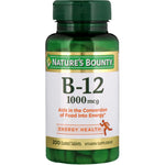 Nature's Bounty, B-12, 1,000 mcg, 200 Coated Tablets - The Supplement Shop