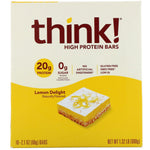 ThinkThin, High Protein Bars, Lemon Delight, 10 Bars, 2.1 oz (60 g) Each - The Supplement Shop