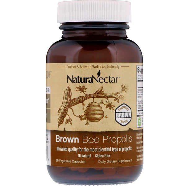 NaturaNectar, Brown Bee Propolis, 60 Vegetable Capsules - The Supplement Shop