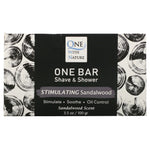 One with Nature, One Bar, Shave & Shower, Stimulating Sandalwood, 3.5 oz (100 g) - The Supplement Shop