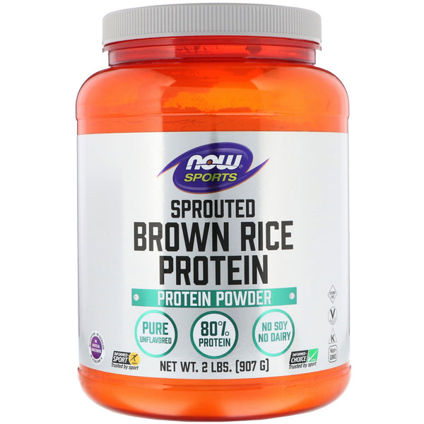 Now Foods, Sports, Sprouted Brown Rice Protein, Unflavored, 2 lbs (907 g) - The Supplement Shop