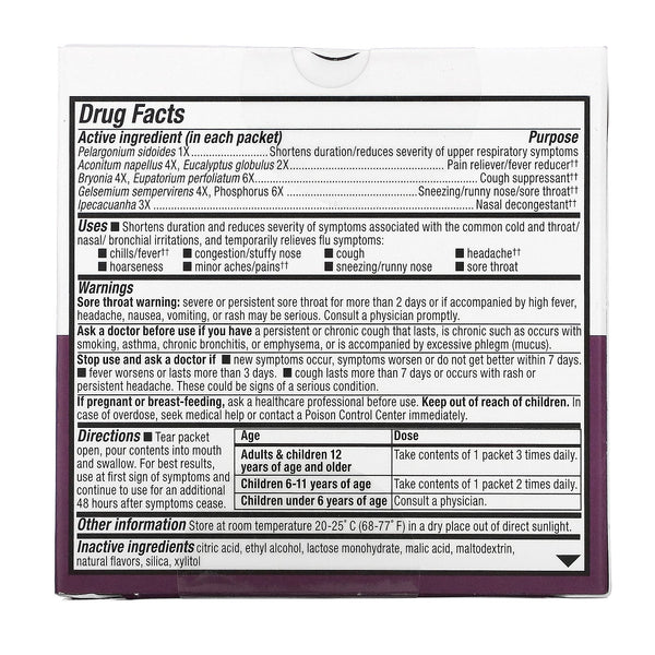 Nature's Way, Umcka, Fast Actives, Cold + Flu Relief, Non-Drowsy, Berry Flavor, 10 Powder Packets - The Supplement Shop