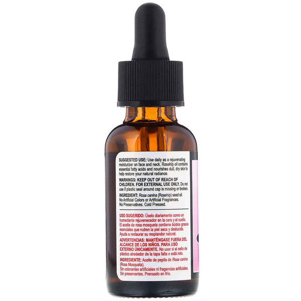 De La Cruz, Rosehip Oil, Rejuvenating Facial Moisturizer, 1 fl oz (30 ml) - The Supplement Shop
