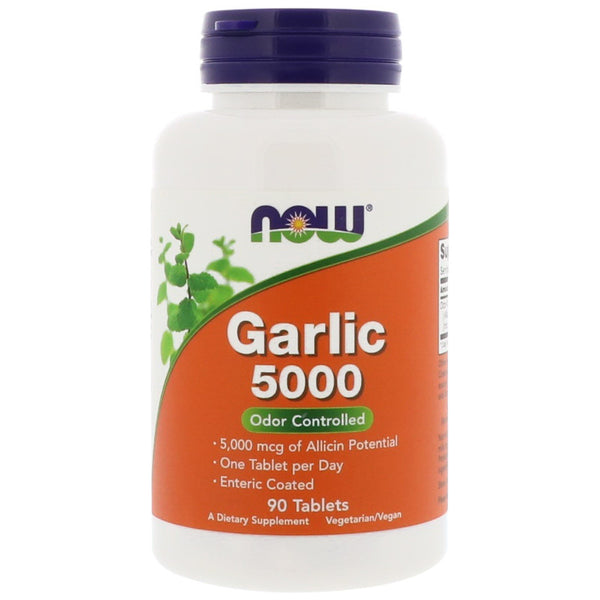 Now Foods, Garlic 5000, 90 Tablets - The Supplement Shop