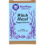 WiseWays Herbals, Witch Hazel Suppositories, 12 Pack, 2.5 ml Each - The Supplement Shop