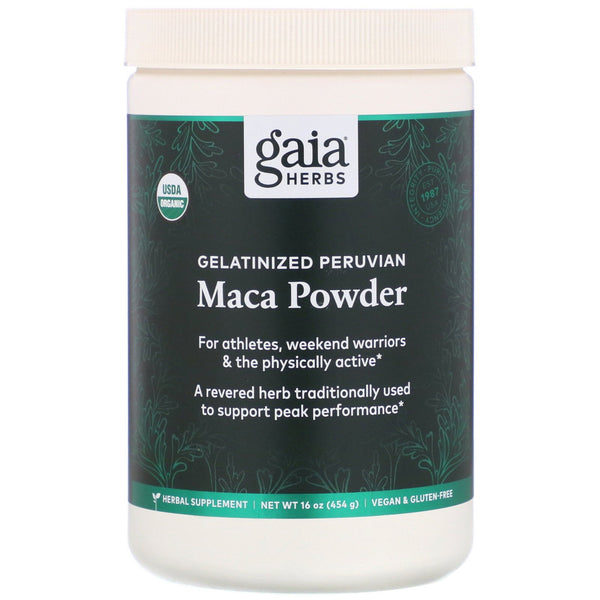 Gaia Herbs, Gelatinized Peruvian Maca Powder, 16 oz (454 g) - The Supplement Shop