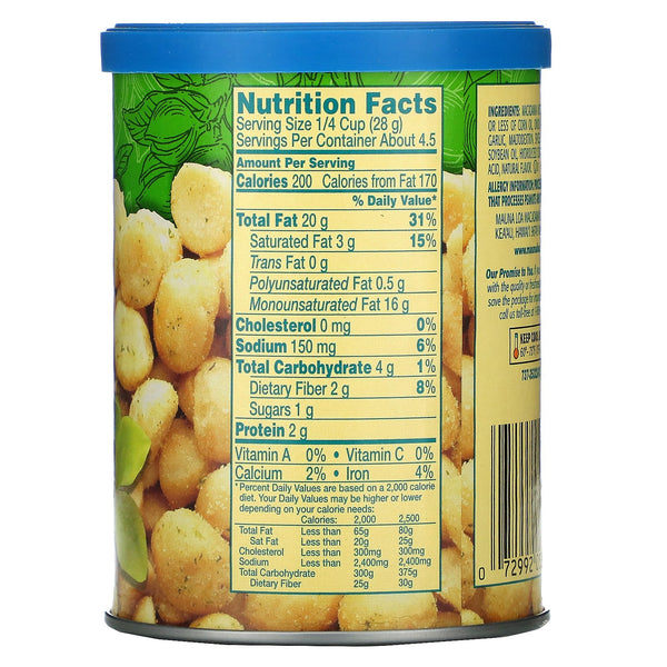 Mauna Loa, Maui Onion & Garlic Macadamias, 4.5 oz (127 g) - The Supplement Shop