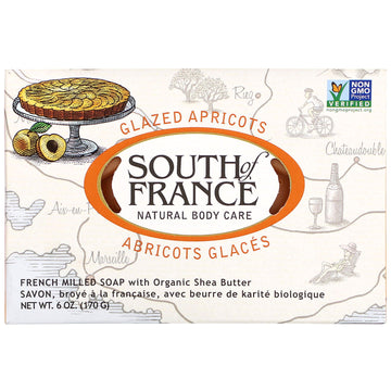 South of France, French Milled Bar Soap with Organic Shea Butter, Glazed Apricots, 6 oz (170 g)