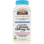 21st Century, Liquid Filled Calcium 1200 mg + D3, 90 Softgels - The Supplement Shop