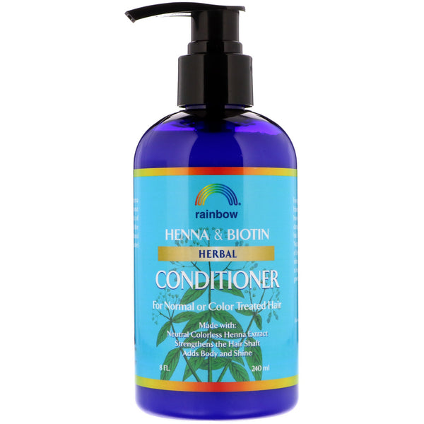 Rainbow Research, Henna & Biotin Herbal Conditioner, 8 fl oz (240 ml) - The Supplement Shop