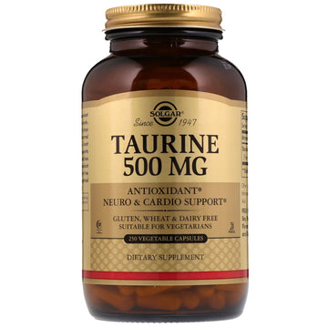 Solgar, Taurine, 500 mg, 250 Vegetable Capsules