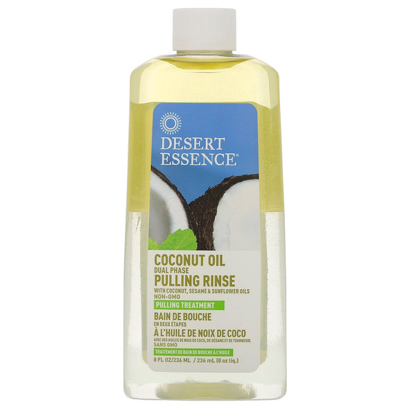Desert Essence, Coconut Oil Dual Phase, Pulling Rinse, 8 fl oz (236 ml) - The Supplement Shop
