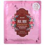 Koelf, Ruby Bulgarian Rose Hydrogel Face Mask Pack, 5 Sheets, 1.05 oz (30 g) Each - The Supplement Shop