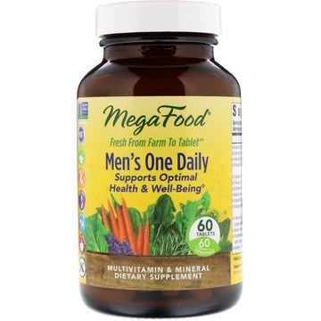 MegaFood, Men's One Daily, Iron Free, 60 Tablets