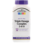 21st Century, Triple Omega Complex 3-6-9, 90 Enteric Coated Softgels - The Supplement Shop
