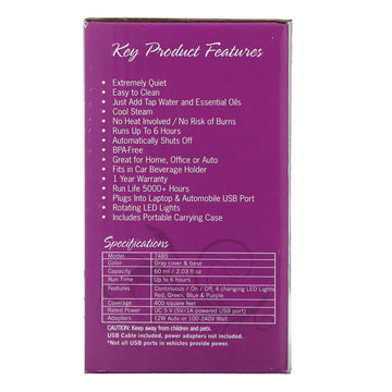 NOW Foods, Solutions, Portable USB Oil Diffuser, 1 Diffuser