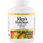 Natural Factors, Men's MultiStart, Vitamin A Day for Men, 120 Tablets - The Supplement Shop