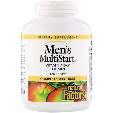 Natural Factors, Men's MultiStart, Vitamin A Day for Men, 120 Tablets