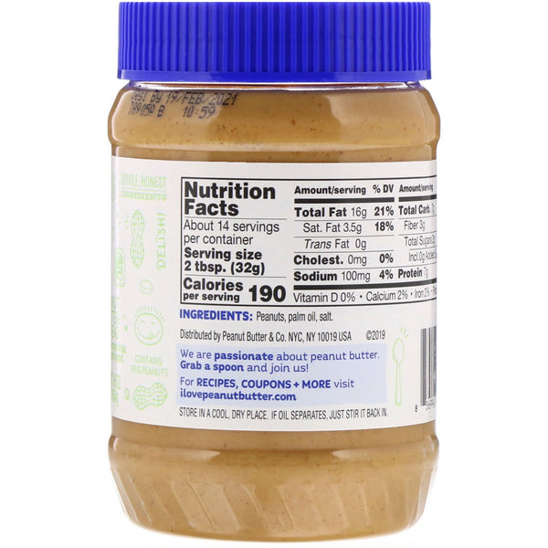 Peanut Butter & Co., Simply Smooth, Peanut Butter Spread, No Added Sugar, 16 oz (454 g) - The Supplement Shop