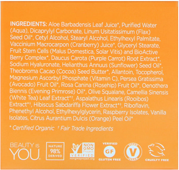 Andalou Naturals, Luminous Night Cream, Purple Carrot + C, Brightening, 1.7 fl oz (50 ml) - The Supplement Shop