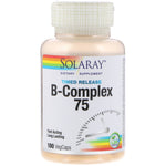 Solaray, B-Complex 75, Timed-Release, 100 VegCaps - The Supplement Shop