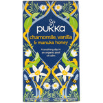 Pukka Herbs, Chamomile, Vanilla & Manuka Honey Tea, Caffeine Free, 20 Herbal Tea Sachets, 1.12 oz (32 g) - The Supplement Shop