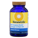 Renew Life, Critical Omega, Norwegian Gold Omega-3 Fish Oil, 60 Enteric-Coated Softgels - The Supplement Shop