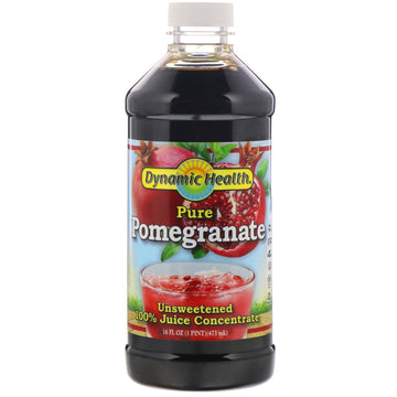 Dynamic Health  Laboratories, Pure Pomegranate, 100% Juice Concentrate, Unsweetened, 16 fl oz (473 ml)