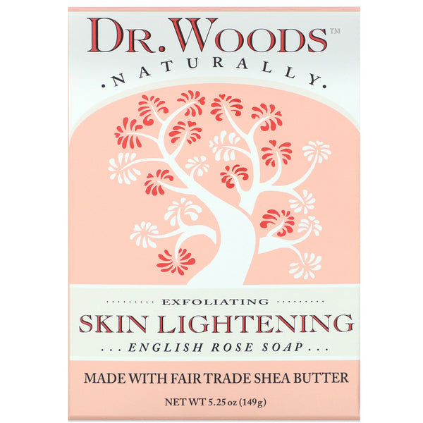 Dr. Woods, English Rose Soap, Skin Lightening, 5.25 oz (149 g) - The Supplement Shop