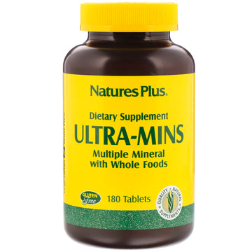 Nature's Plus, Ultra-Mins, Multiple Mineral with Whole Foods, 180 Tablets