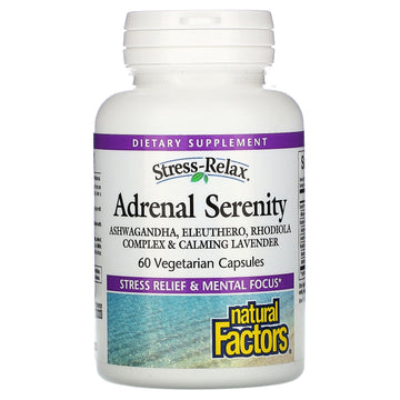 Natural Factors, Stress-Relax, Adrenal Serenity, 60 Vegetarian Capsules