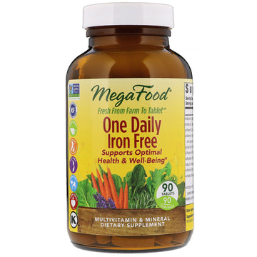 MegaFood, One Daily, Iron Free, 90 Tablets