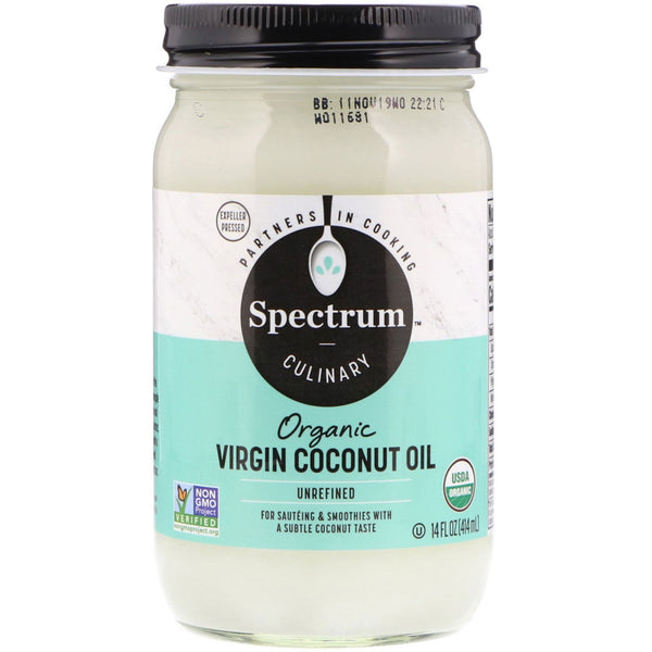 Spectrum Culinary, Organic Virgin Coconut Oil, Unrefined, 14 fl oz (414 ml) - The Supplement Shop