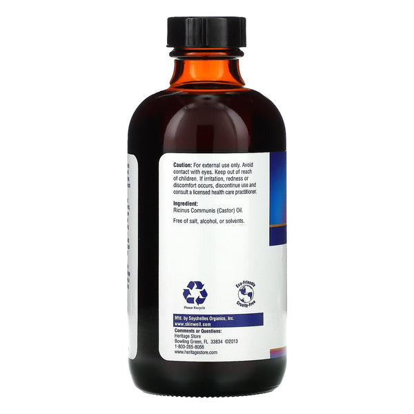 Heritage Store, Black Castor Oil, 8 fl oz (240 ml) - The Supplement Shop