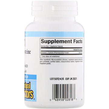Natural Factors, NAC, N-Acetyl-L-Cysteine, 600 mg, 60 Vegetarian Capsules