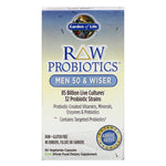 Garden of Life, RAW Probiotics, Men 50 & Wiser, 85 Billion Live Cultures, 90 Vegetarian Capsules - The Supplement Shop