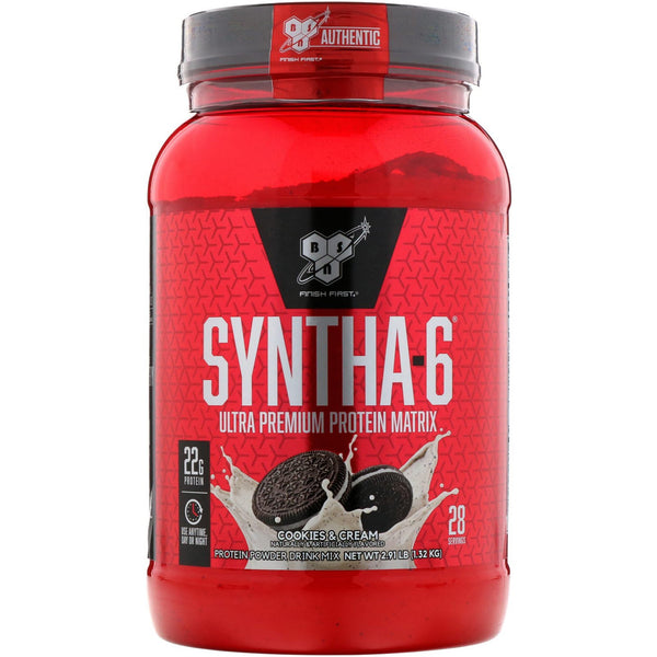 BSN, Syntha-6, Ultra Premium Protein Matrix, Cookies and Cream, 2.91 lbs (1.32 kg) - The Supplement Shop