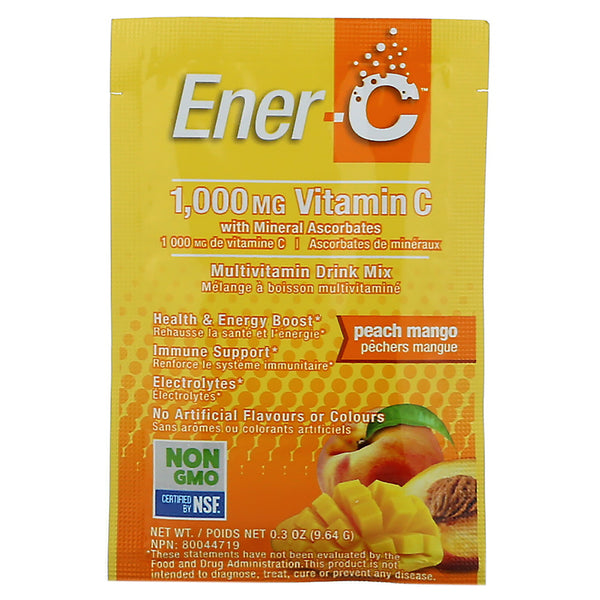 Ener-C, Vitamin C, Multivitamin Drink Mix, Peach Mango, 30 Packets, 10.2 oz (289.2 g) - The Supplement Shop